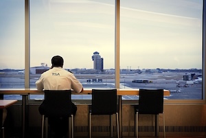 TSA agent on lunch break